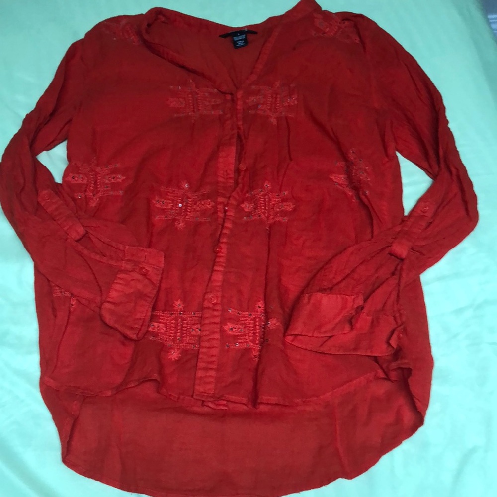 Dark orange light shirt